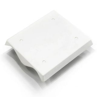 CORRYPLATE, Flat plate with contoured mounting for Corrugated Iron panels, Small - 2 Span, 133mm X 150mm (WxH), ABS Plastic, WHITE