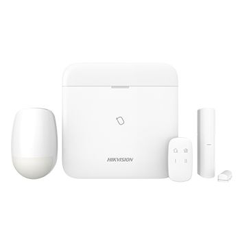 HIKVISION, AX PRO, Kit, 96 Wireless zones, TCP/IP, 3/4G, Long range RF, DS-PWA96-M-WB Panel, DS-PKF1-WB Wireless keyfob, DS-PDP15P-EG2-WB Wireless PIR, DS-PDMC-EG2-WB Wireless magnetic contact, 12V