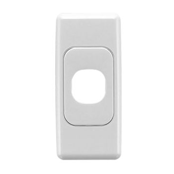 CLIPSAL, 2000 Series, Architrave switch plate, Single gang, White,