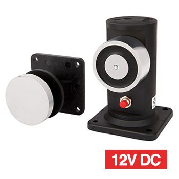 LOX, Electromagnetic door holder, Floor mount, With release button, 25kg holding force, 12V DC, 160mA