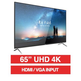 HIKVISION, 65" D-LED 16:9 Colour Monitor (Black), UHD 4K 3840x2160 resolution, 8ms response, 1200:1 contrast ratio, HDMI/VGA, LAN port, RS-232, Built-in speaker, 200x200 VESA mount only,