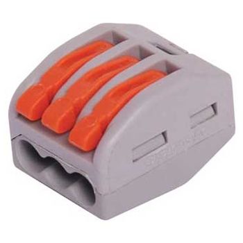 WAGO, TERMINAL Block, 3 way Splicing, 32A @ 400V,