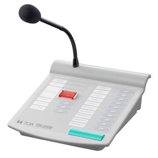 TOA, Desktop paging microphone, 600 ohms balanced, With zone selection, announcement selection, PTT or lock button, adjustable gooseneck and built in compressor circuit, Suits VM2120 and VM2240 only