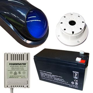 BOSCH, Siren kit, Combination 12V DC Siren and Strobe, Black,12V 7AH Battery, 18V AC 1.33A plug pack, Top Hat screamer,