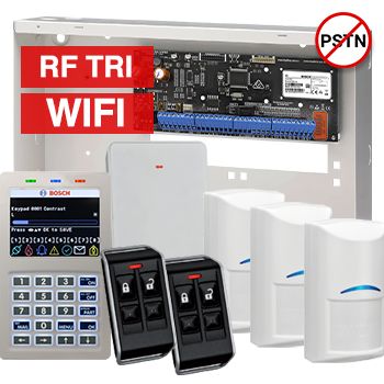 BOSCH, Solution 6000, Alarm kit, Includes CC615PB IP panel, CP737B Wifi Prox LCD keypad, 3x RFDL-11 wireless Tritech detectors, RFRC-STR2 Radion receiver, 2x RFKF-FB transmitters