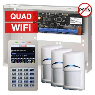 BOSCH, Solution 6000, Alarm kit, Includes CC615PB IP panel, CP737B Wifi Prox LCD keypad, 3x ISC-BPQ2-W12 Quad PIR detectors