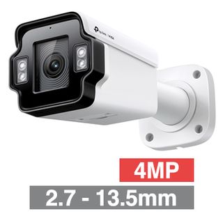 TP LINK, 4MP InSight HD-IP outdoor Bullet camera, White, 2.7-13.5mm motorised zoom lens, 60m IR, WDR, Microphone, I/O (Alarm & Audio), IP67, IK10, 12V DC/POE