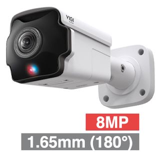 TP LINK, 8MP InSight HD-IP Bullet camera w/ 2-way audio, White, 1.65mm lens, 180deg panoramic, 20m IR, WDR, Red/Blue warning lights, Microphone/Speaker, I/O (Alarm & Audio), IP67, IK10, 12V DC/POE