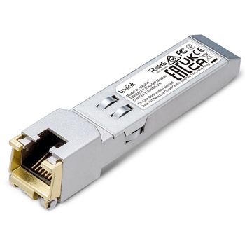 TP LINK, 1000BASE-T RJ45 GBIC module, Supports 1000BASE-T over 100m of UTP, IEEE 802.3-2002 Compliant, Hot-Pluggable, 0-70 Degree C, 0.8W Max,