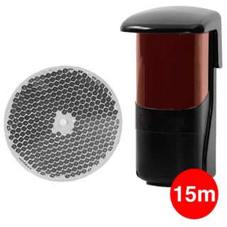 ULTRA DETECTION, Photoelectric beam, Retro reflective, Long range 15m, IP66, 12-24V AC/DC