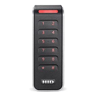 HID, SIGNO, Prox Reader and Keypad, Mullion, Black, SEOS, iClass, iClass SE/SR, MIfare, DESFire, HID, EM, Indala, NFC/BLE, 45 x 121.5 x 19.5mm, 12 V DC @ 80-250 mA.