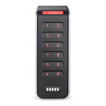 HID, SIGNO, Prox Reader and Keypad, Mullion, Black, SEOS, iClass, iClass SE/SR, MIfare, DESFire, HID, EM, Indala, NFC/BLE, 45 x 121.5 x 19.5mm, 12 V DC @ 80-250 mA.