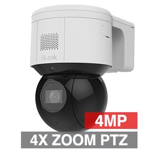 HILOOK, HD-IP PTZ Dome camera, 4x Zoom (2.8 - 12mm lens), 4.0MP/Full HD 1080p, 1/3" CMOS, 0.005Lux (sens-up), H.265/H.265+, IP66, IK10, 12V DC/POE,