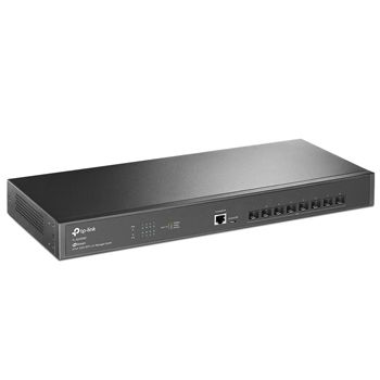 TP LINK, JetStream 8-Port 10 Gigabit SFP+ L2 Managed switch, 8x 10 Gigabit SFP+ ports, 1x RJ45 console port, High Security, OMADA cloud management, Rack or Desktop,
