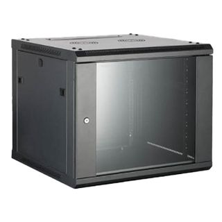 HIKVISION, 12RU 19" Rack Cabinet, Wall mount, 600 (w) x 450 (d) x 637mm (h), With glass door and front vent, Dark grey,  DO NOT USE WITH DVRs,