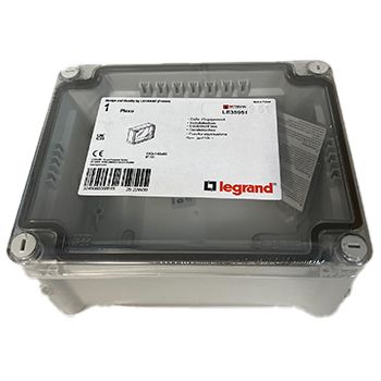 LEGRAND, Enclosure, Polypropylene plastic, Grey, Weather resistant, IP55 rated, 180(L) x 140(W) x 86(D)mm, With transparent polycarbonate cover,