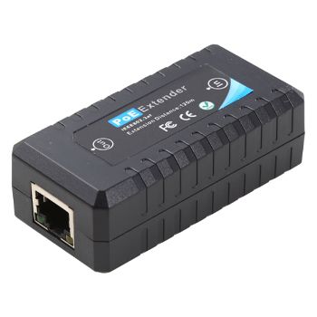 XTENDR, POE Ethernet single port extender, 10/100 Mbps repeater with IEEE 802.2af 15.47 Watts power, Extends network and power another 100m