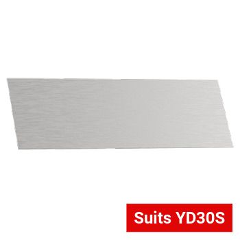 BQT, Glass door dress plate to suit surface mount housing YD30S-H. For YD30S Cobalt Side Load Lock, includes 3M adhesive tape.