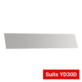 BQT, Glass door dress plate to suit surface mount housing YD30D-H. For YD30D Cobalt Double Side Load Lock, includes 3M adhesive tape.