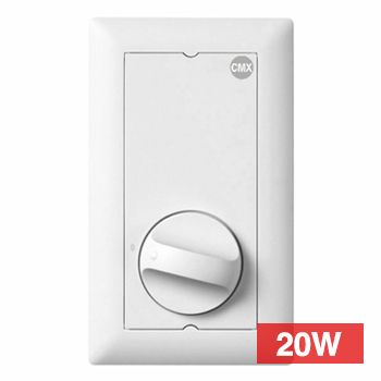 CMX, Attenuator, 20 watt, 10 step, 100 volt line Speaker volume control, with bypass relay,