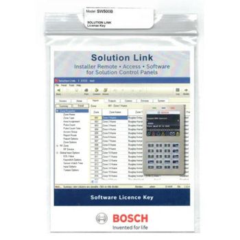 BOSCH, Solution Link, RAS programming software, Available via free download, Remote Access Software to suit Solution 6000, 6000-IP, 144, 64, 16+, 16i control panels.