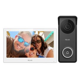 HILOOK, Intercom, Hybrid intercom kit, includes 1 x HA-DS-IP1 door station, 1 x HA-IN-IP71 7" White room station, 2  x PSU, Surface door stn, WiFi,