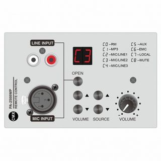 CMX, Remote Volume control, Single Zone control ,(4 Max), Volume and Source control, Source indicator, Built-in Microphone and Line input, RJ45 connection, powered by amplifier, up to 200m