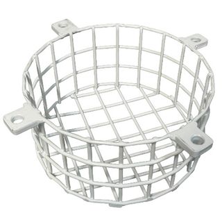 NETDIGITAL, Camera cage, Round, 160(w) x 70(h), 4 fixing tags, White, Powdercoated,