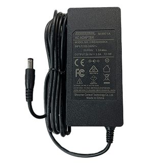 POWERMASTER, 60J Series, Switch mode power supply, 24V DC, 3 amp, Regulated, 2.1mm DC plug, Centre positive,