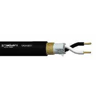 CABLE, Microphone 2 core 26/0.15, Screened (shielded), 6.7 mm OD, Black PVC sheath, 100m roll,