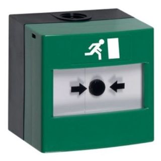 STI, Break glass, Green, IP67 weather resistant, Double pole,