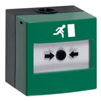 STI, Break glass, Green, IP67 weather resistant, Double pole,