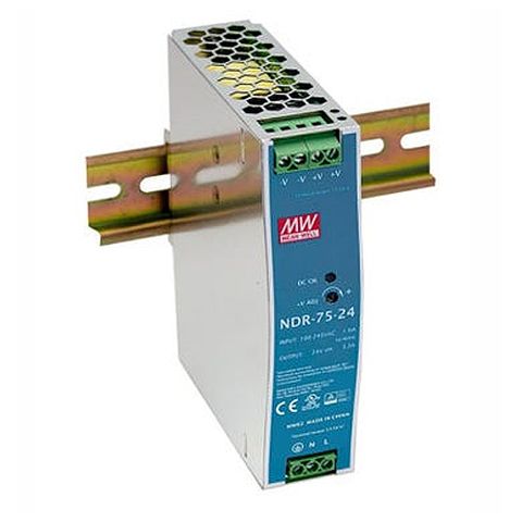HIKVISION, Power supply, 75 Watt, Din rail mount, 48V DC