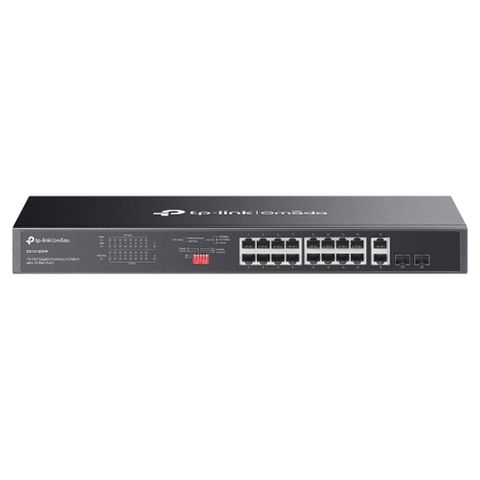 TP LINK, 18-Port Gigabit Rackmount Switch With 16 PoE+ & 2 SFP Slots 250W