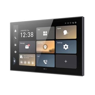HIKVISION, 2nd Gen, Room station, 10" IPS Touchscreen 1920x1200, Android 14 OS, Video, Colour, Hands free, Call tone mute with indicator, WiFi, Black, 12V DC, POE,