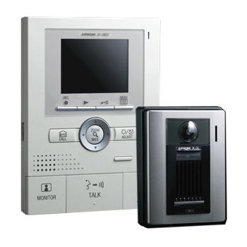 AIPHONE, JK Series, Video intercom kit, Colour, Hands free, With video memory, Includes 1 x JK1MED, 1 x JKDA, 1 x Power Supply, Surface mount plastic door station,