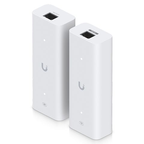 Ubiquiti Pair of extenders that extends PoE over twisted-pair or coaxial cables, ideal for retrofit scenarios