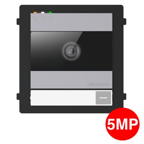 HIKVISION, Intercom, Gen 2, Video door station module, HD-IP, Single call button, 5MP camera, 180 degree view, IP65, POE,