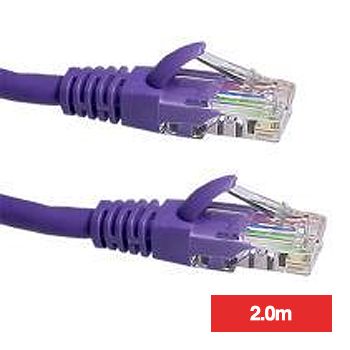NETDIGITAL, Patch lead, Cat5E with RJ45 connectors, 2.0m cable length, Violet