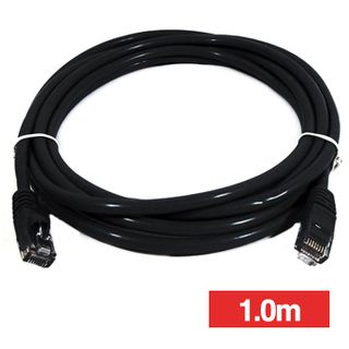 NETDIGITAL, Patch lead, Cat6A with RJ45 connectors, 1.0m cable length, Black