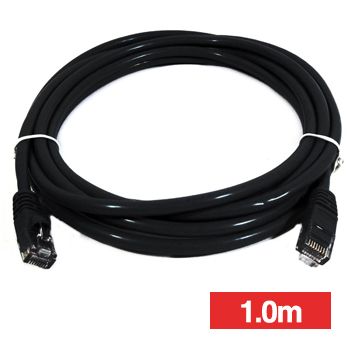 NETDIGITAL, Patch lead, Cat6A with RJ45 connectors, 1.0m cable length, Black