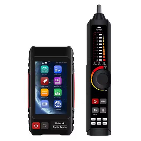 ULTRA, Cable tracer and Multi tester, 4" touch screen, Optical and Visual test, Tone test, UTP test, RJ45 TDR test, 100/1000M test, POE IEEE 802.3 test, PSE test, Rechargable battery,