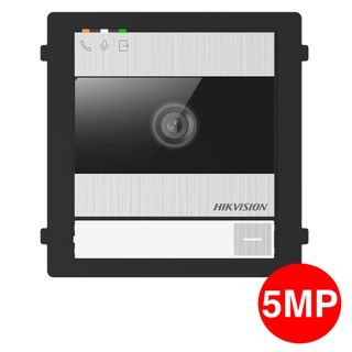 HIKVISION, Intercom, Gen 2, Stainess Steel, Video door station module, HD-IP, Single call button, 5MP camera, 180 degree view, IP65, POE,