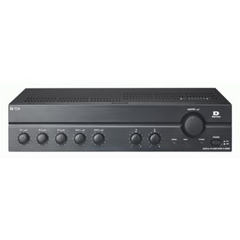 TOA, Mixer power amplifier, 120W RMS, Outputs for high impedance 100V line and low impedance 4-8 ohm load, With 3 balanced mic inputs, 2 unbalanced aux inputs,