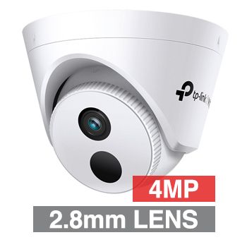 TP LINK, 4MP Super-HD HD-IP Turret camera, Corridor mode, White, 2.8mm lens, 30m IR, WDR, Smart Events, Not IP rated, 12V DC, POE,