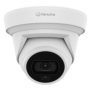 HANWHA VISION Q AI Series 4K Fixed Lens External Flat-Eye Dome Camera w Dual Light