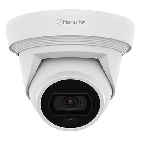 HANWHA VISION Q AI Series 4K Fixed Lens External Flat-Eye Dome Camera w Dual Light