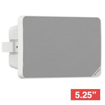 HIKVISION, 5.25" Slave Cabinet loudspeaker, 20W, Wall mount, Metal grille, 100dB SPL, Connects to DS-QAZ1120G1R-B/BLACK/EU Master speaker, RJ45,