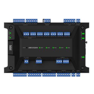 HIKVISION, 2 Door Network access controller, Up to 126 Doors, Up to 100,000 users, 2x Wiegand inputs, 2x relay outputs, Fire input, 600,000 User events, Web Browser programmed, RJ45, 12V DC,