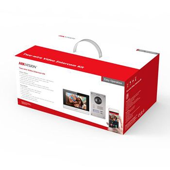 HIKVISION, Intercom, Gen 2, Two wire intercom kit, includes 1 x DS-KV8103Y-IMPE2 surface/flush door station, 1 x DS-KH6320Y-WTE2 7" room station, 1 x KAB8103-IMEX enclosure, WiFi, Black, AU adapter